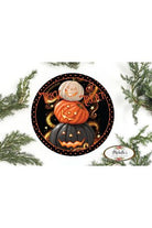 Shop For Trick or Treat Stacked Pumpkins Sign - Wreath Enhancement