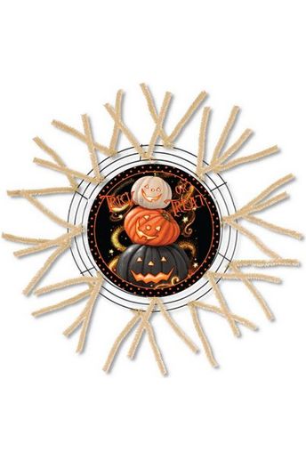 Shop For Trick or Treat Stacked Pumpkins Sign - Wreath Enhancement