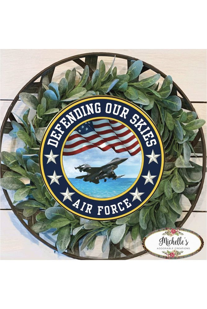 Shop For United States Air Force Round Sign - Wreath Enhancement