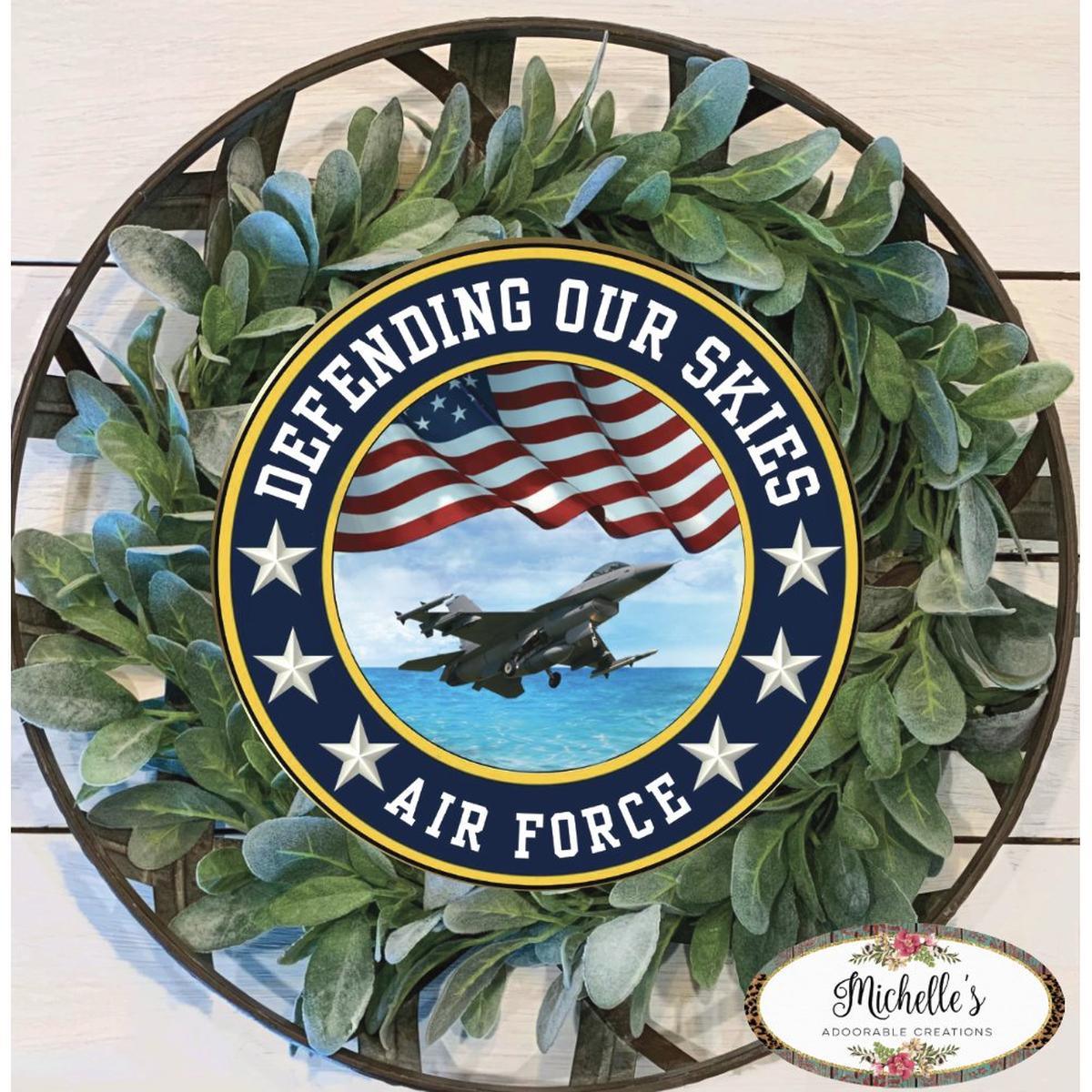 Shop For United States Air Force Round Sign at Michelle's aDOORable Creations