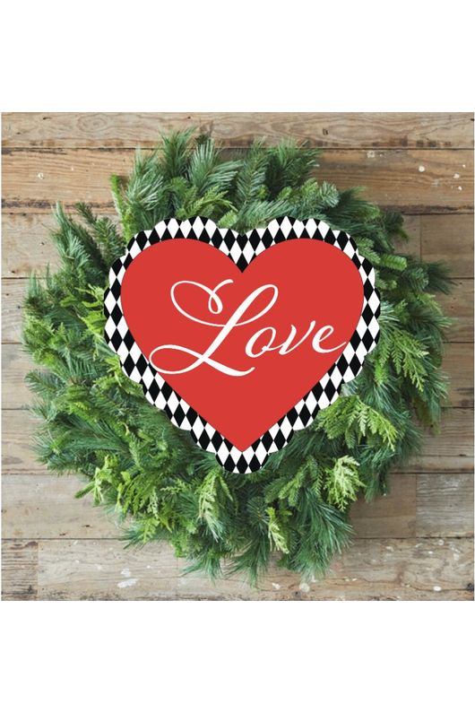 Valentine Love Harlequin Heart Sign - Michelle's aDOORable Creations - Signature Signs