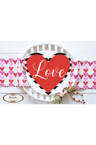 Valentine Love Striped Heart Sign - Michelle's aDOORable Creations - Signature Signs
