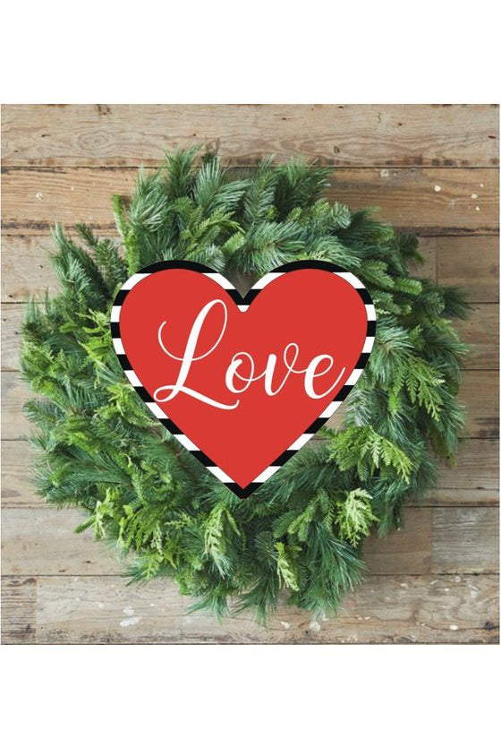 Shop For Valentine Love Striped Heart Sign