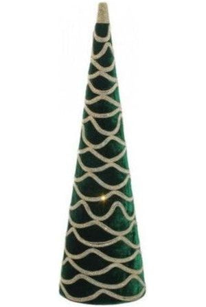 Velvet Jewel Cone Tree: Dark Green - Michelle's aDOORable Creations - Sprays and Picks