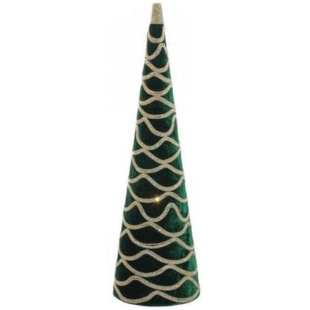 Shop For Velvet Jewel Cone Tree: Dark Green at Michelle's aDOORable Creations