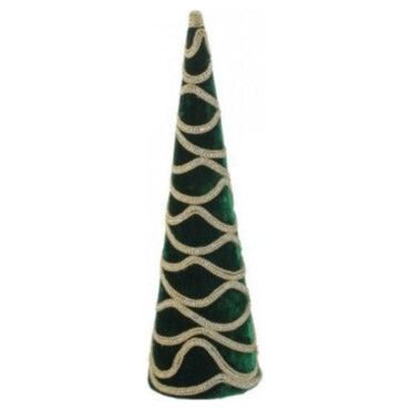 Shop For Velvet Jewel Cone Tree: Dark Green at Michelle's aDOORable Creations