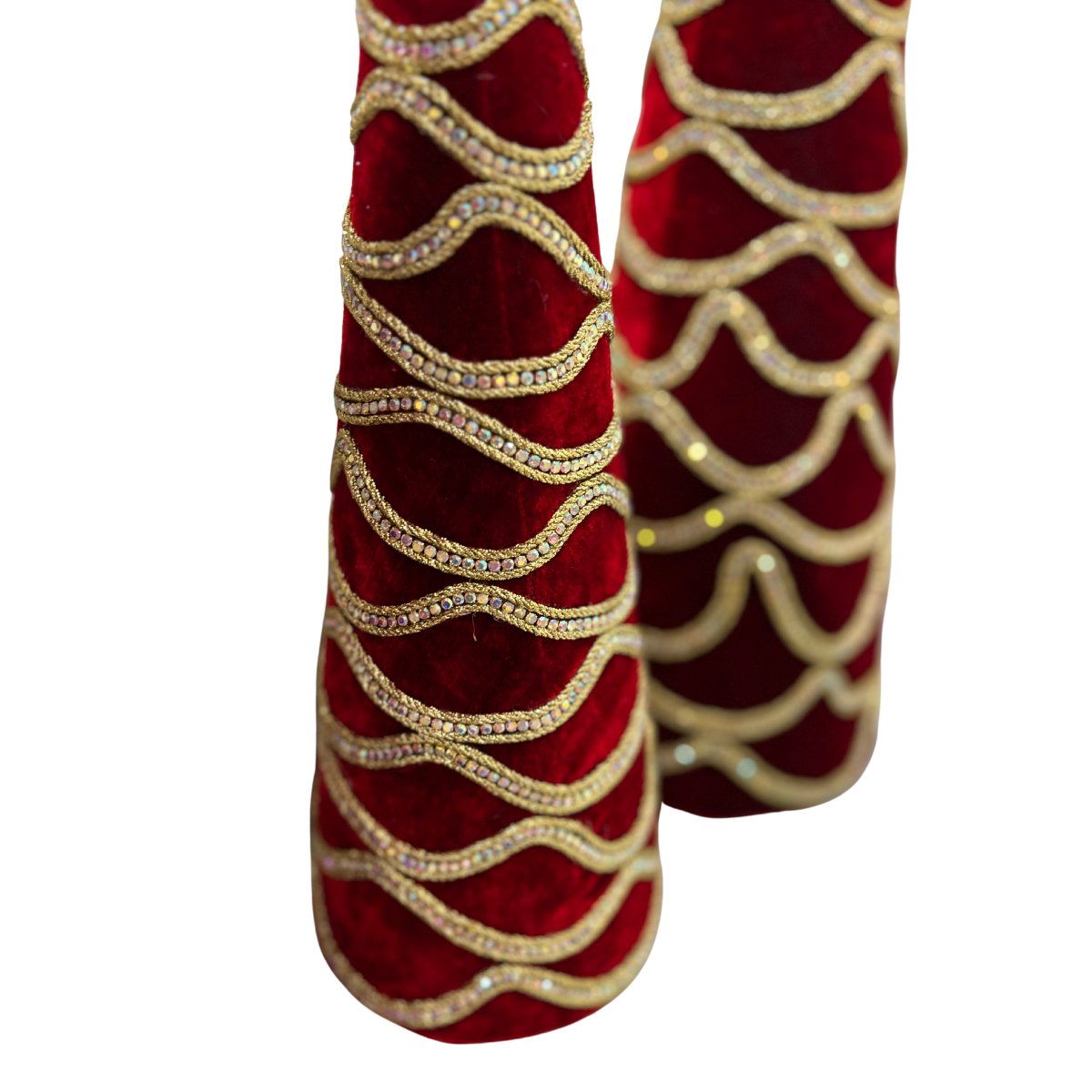 Shop For Velvet Jewel Cone Tree: Dark Red at Michelle's aDOORable Creations