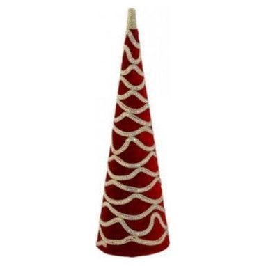 Shop For Velvet Jewel Cone Tree: Dark Red at Michelle's aDOORable Creations