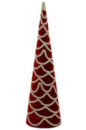 Velvet Jewel Cone Tree: Dark Red - Michelle's aDOORable Creations - Holiday Ornaments