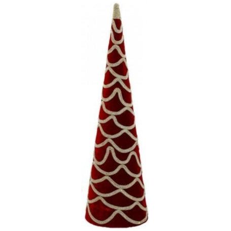 Shop For Velvet Jewel Cone Tree: Dark Red at Michelle's aDOORable Creations