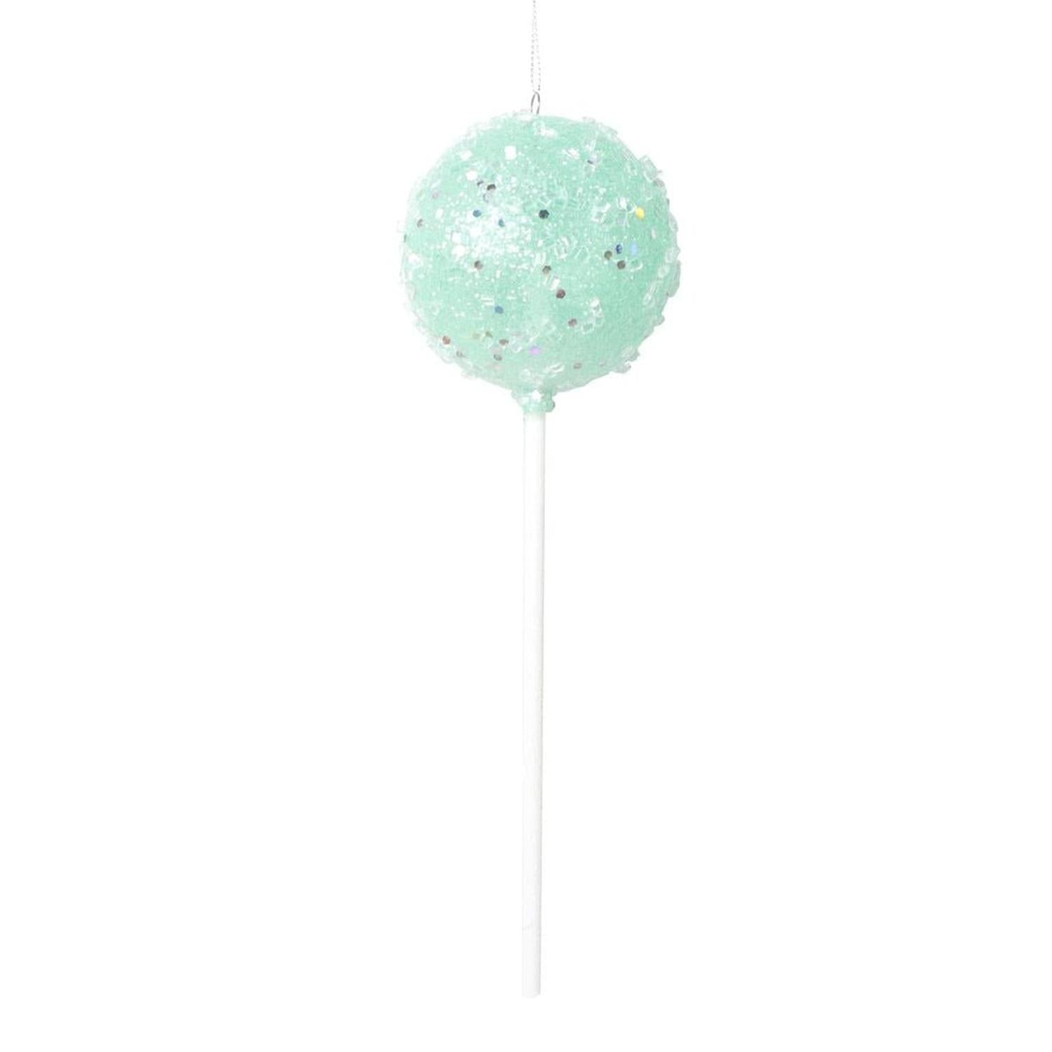 10" Green Round Lollipop Ornament (Set of 3)