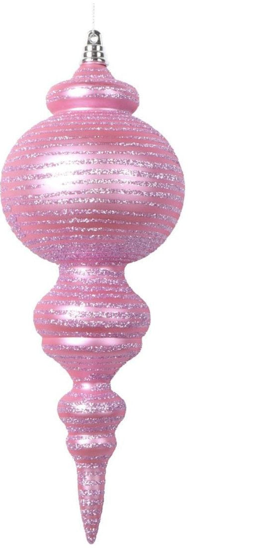 Vickerman 10" Matte Pink Finial Ornament (Set of 2) - Michelle's aDOORable Creations - Holiday Ornaments