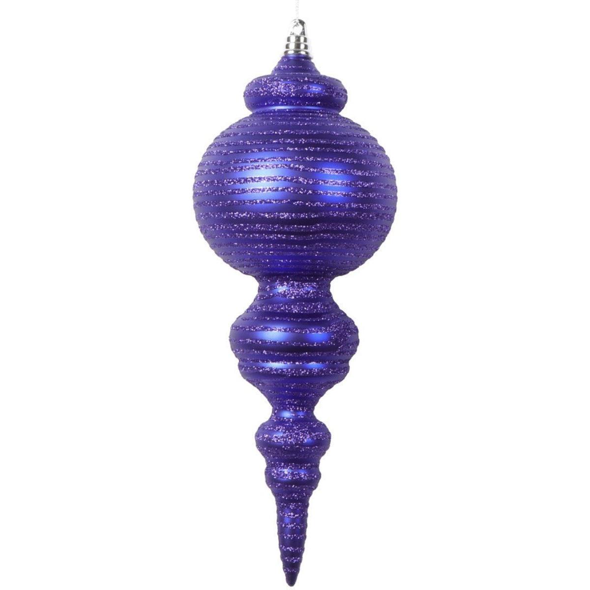 Shop For Matte Purple Finial Ornaments (Set of 2) at Michelle's aDOORable Creations