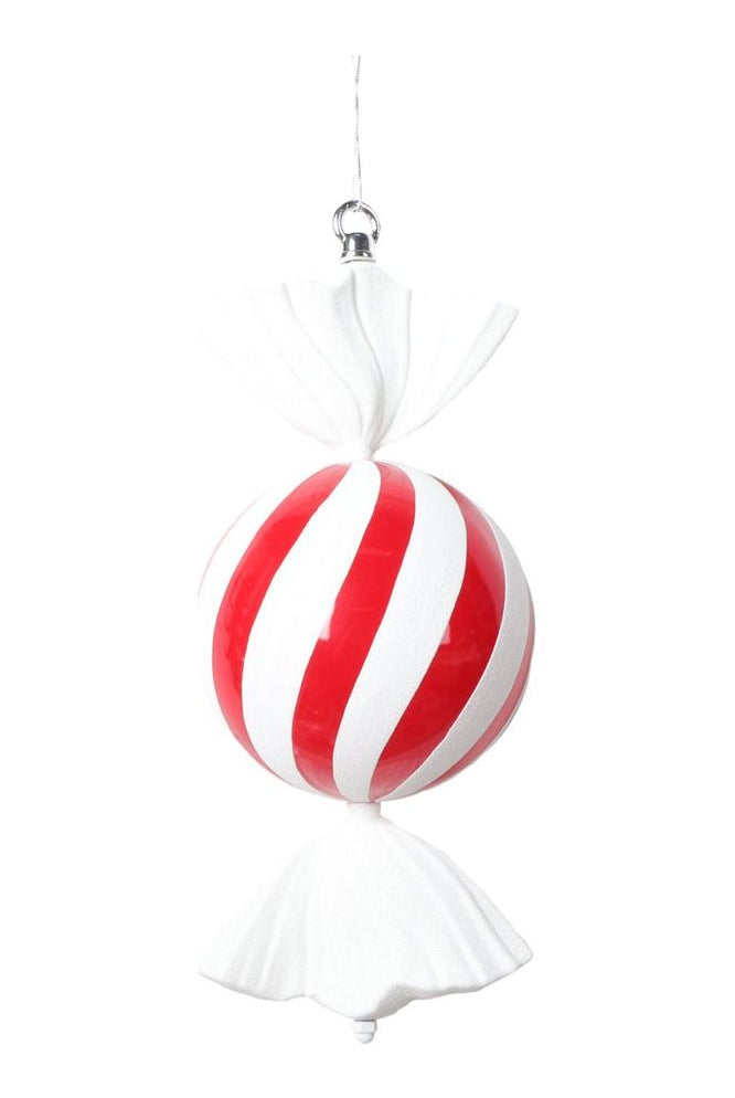 Shop For Vickerman 13" Red White Round Swirl Candy MT227703