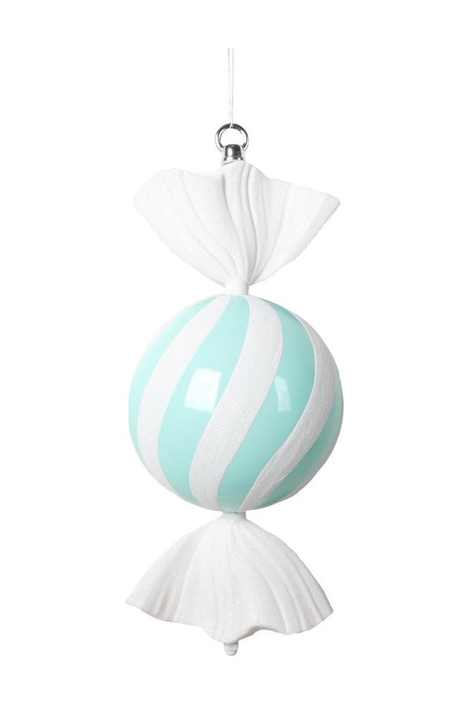 Vickerman 13" Seafoam Round Swirl Candy - Michelle's aDOORable Creations - Holiday Ornaments
