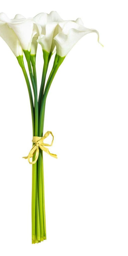 Vickerman 14'' Contemporary Fabric Artificial Calla Lily Bundle: White - Michelle's aDOORable Creations - Sprays and Picks