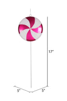 Shop For Vickerman 17" Cerise-White Candy Lollipop M152015