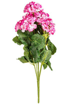 Vickerman 19.5" Artificial Light Pink Geranium Bush - Michelle's aDOORable Creations - Sprays and Picks