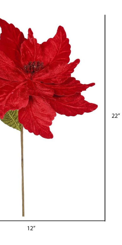 Vickerman 22" Red Winter Poinsettia (Set of 6) - Michelle's aDOORable Creations - Poinsettia