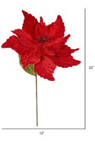 Vickerman 22" Red Winter Poinsettia (Set of 6) - Michelle's aDOORable Creations - Poinsettia
