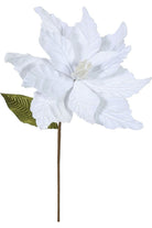Vickerman 22" White Poinsettia Stem (Set of 6) - Michelle's aDOORable Creations - Poinsettia