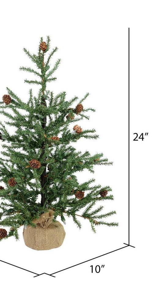 Vickerman 24" Carmel Pine Tabletop Christmas Tree, Unlit - Michelle's aDOORable Creations - Christmas Tree