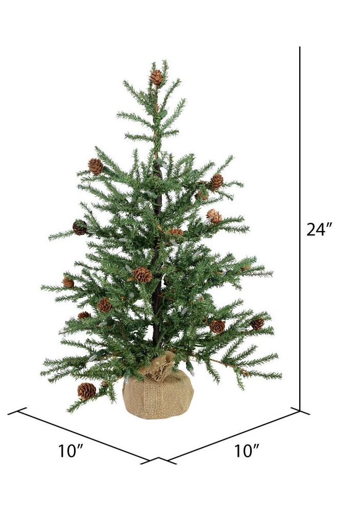 Vickerman 24" Carmel Pine Tabletop Christmas Tree, Unlit - Michelle's aDOORable Creations - Christmas Tree