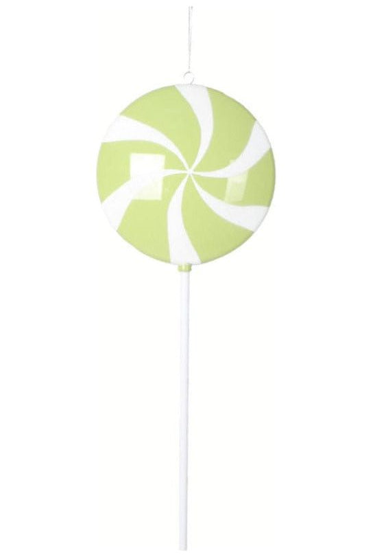 Shop For Vickerman 26" Flat Round Lollipop On Stick: Lime Green MT226973