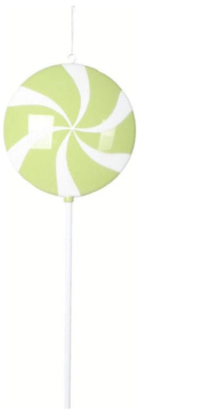 Vickerman 26" Flat Round Lollipop On Stick: Lime Green - Michelle's aDOORable Creations - Holiday Ornaments