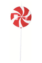 Vickerman 26" Flat Round Lollipop On Stick: Red - Michelle's aDOORable Creations - Holiday Ornaments