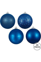 Shop For Vickerman 2.75" Blue 4-Finish Ball Ornament Assortment (Set of 20) N590702