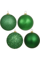 Shop For Vickerman 2.75" Green 4-Finish Ball Ornament Assortment (Set of 20) N590704