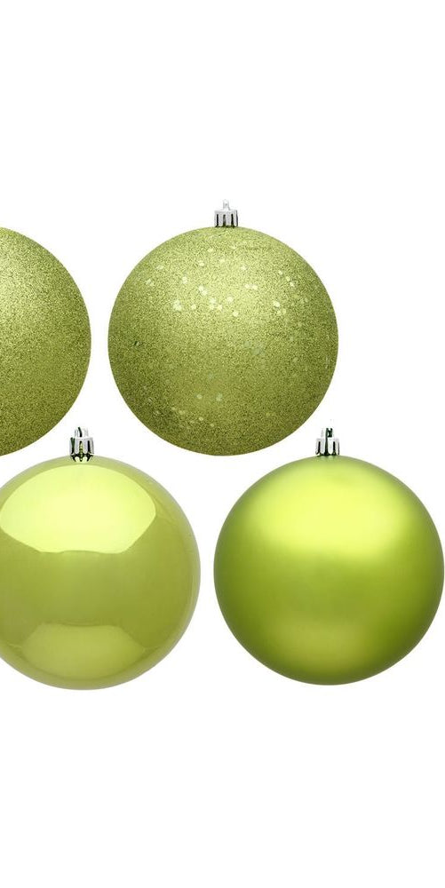 Vickerman 2.75" Lime Green 4-Finish Ball Ornament Assortment (Set of 20) - Michelle's aDOORable Creations - Holiday Ornaments