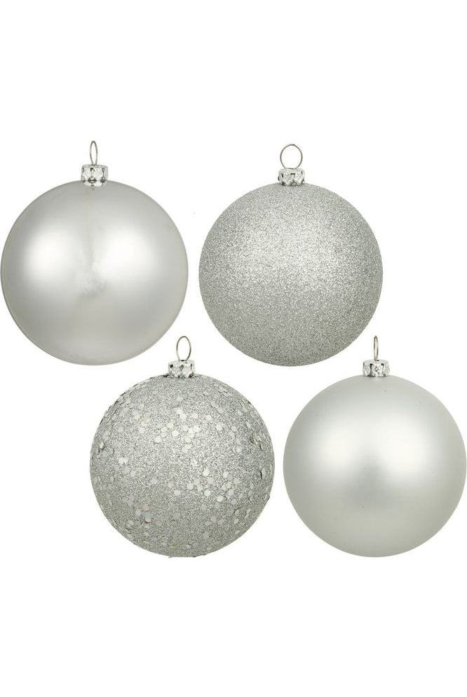 Shop For Vickerman 2.75" Silver 4-Finish Ball Ornament Assortment (Set of 20) N590707