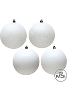 Shop For Vickerman 2.75" White 4-Finish Ball Ornament Assortment (Set of 20) N590711