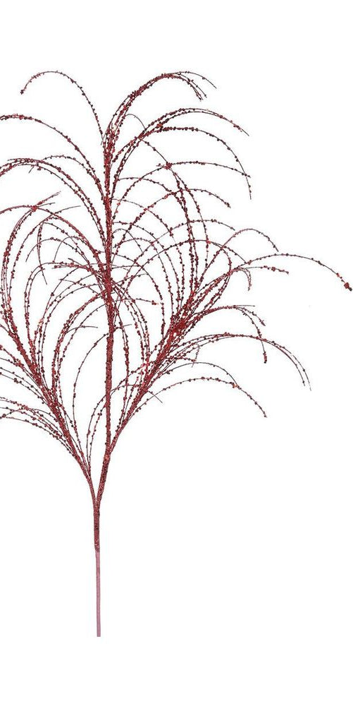 Vickerman 34" Glitter Grass Artificial Christmas Spray: Red (Bag of 6) - Michelle's aDOORable Creations - Sprays and Picks