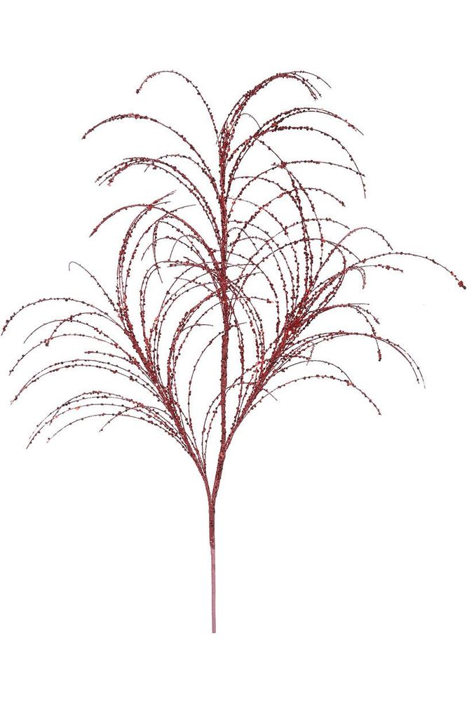 Vickerman 34" Glitter Grass Artificial Christmas Spray: Red (Bag of 6) - Michelle's aDOORable Creations - Sprays and Picks