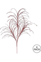 Shop For Vickerman 34" Glitter Grass Artificial Christmas Spray: Red (Bag of 6) QG164003
