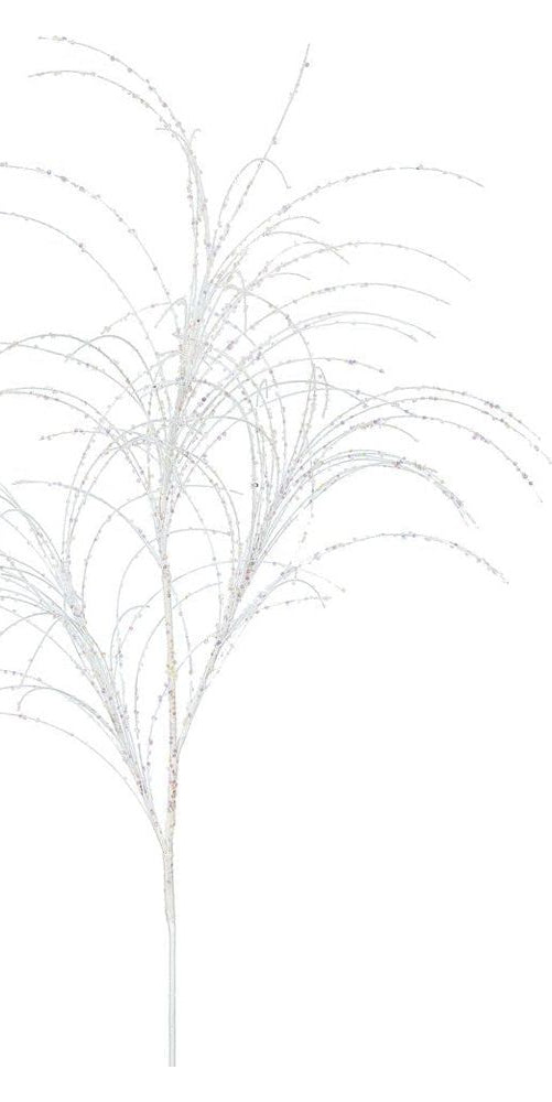 Vickerman 34" Glitter Grass Artificial Christmas Spray: White (Bag of 6) - Michelle's aDOORable Creations - Sprays and Picks