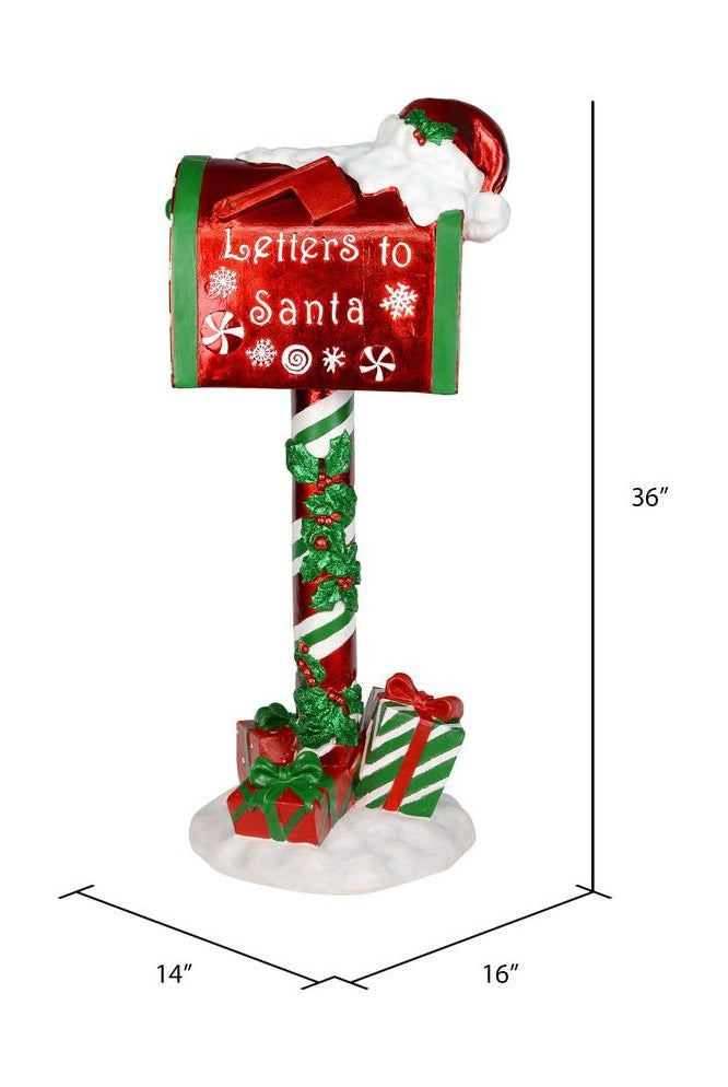 Shop For Vickerman 36" Letters To Santa Red Mailbox Sign JR172240