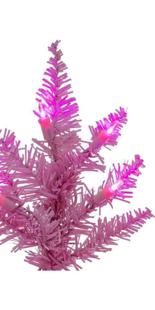 Vickerman 36" Plastic Fir LED Light Christmas Tree in Pink - Michelle's aDOORable Creations - Christmas Tree