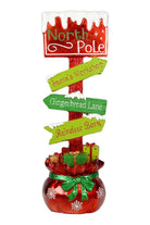 Shop For Vickerman 37" Red Green North Pole Direction Sign JR172238