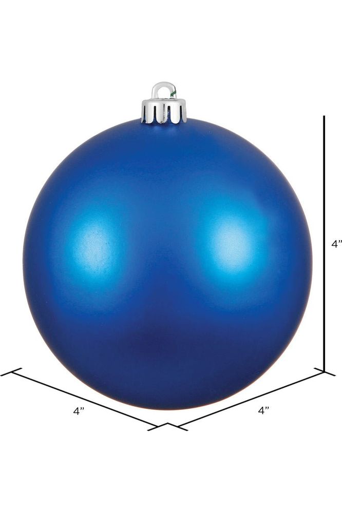 Shop For Vickerman 4" Blue Matte Ball Christmas Tree Ornament (6 pack) N591002DMV