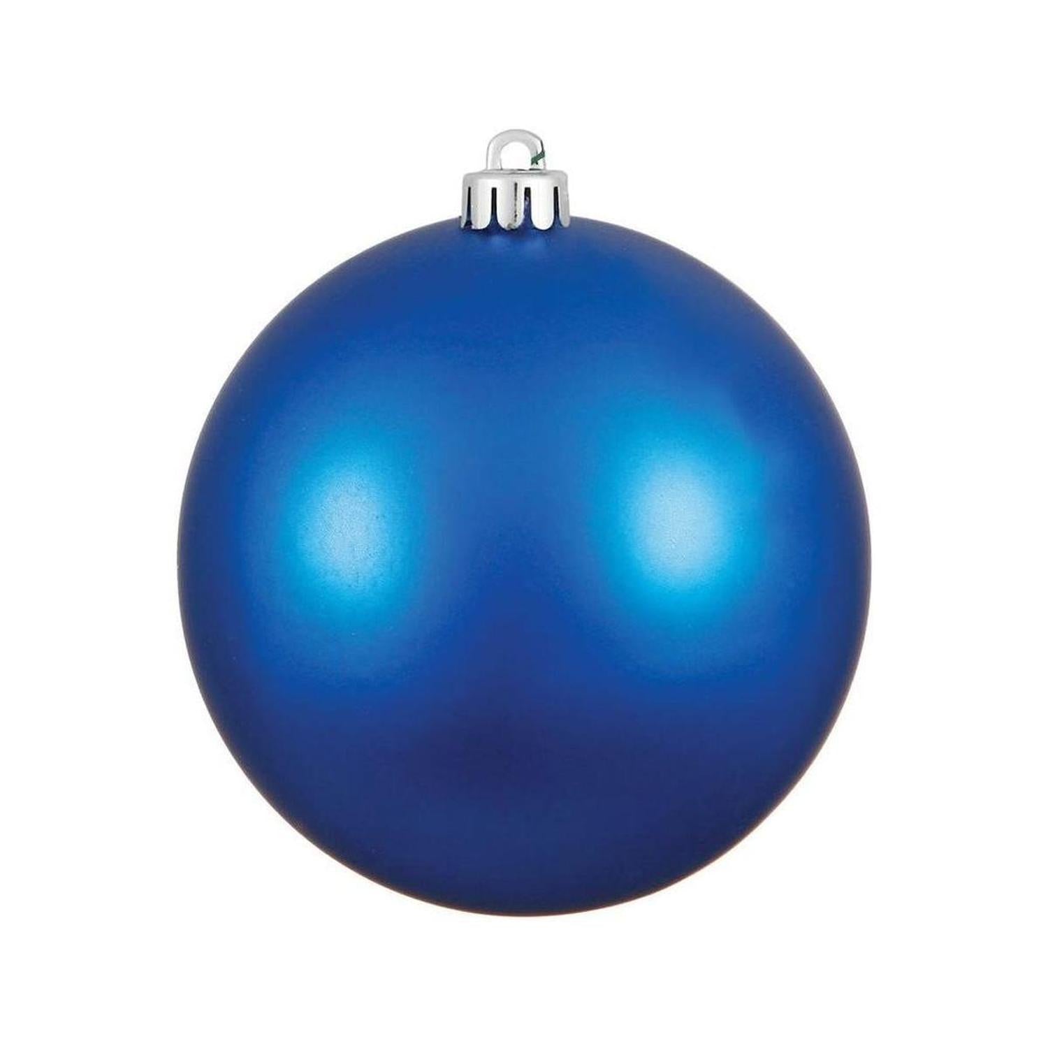 Blue Matte Ball Christmas Tree Ornament (6 pack)
