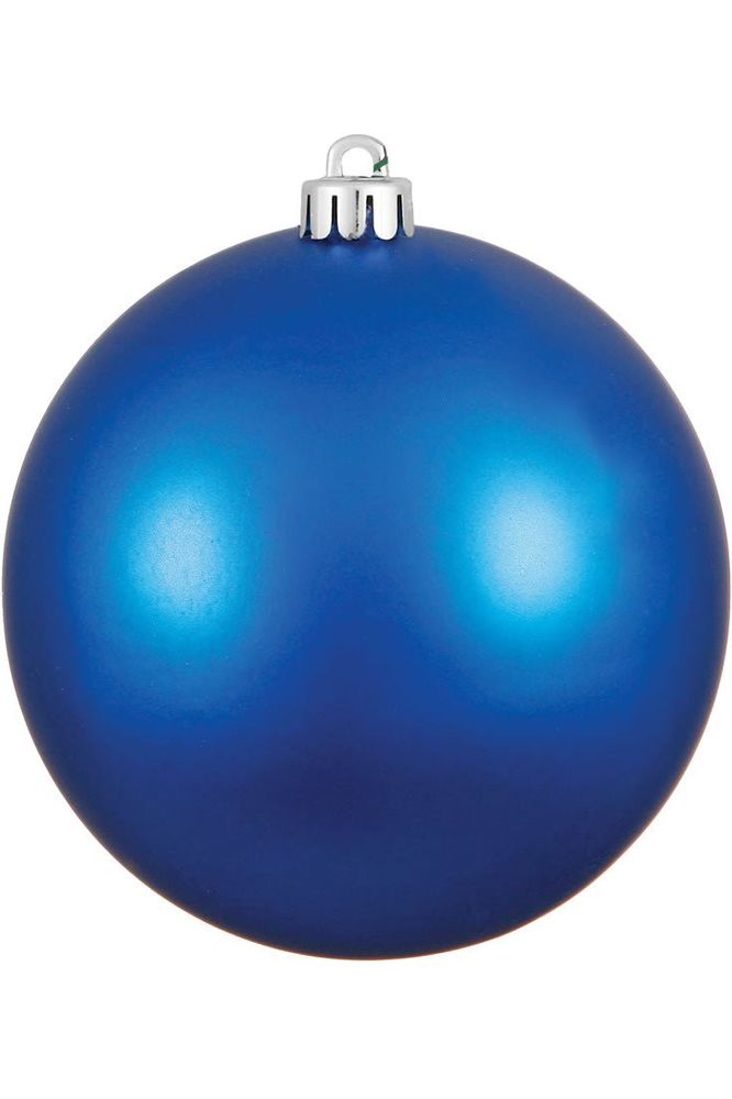 Vickerman 4" Blue Matte Ball Christmas Tree Ornament (6 pack) - Michelle's aDOORable Creations - Holiday Ornaments