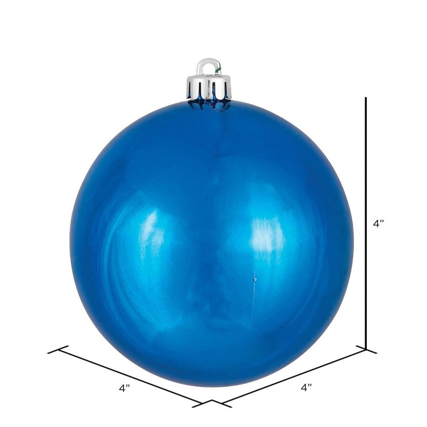 Blue Shiny Ball Christmas Tree Ornament (6 pack)