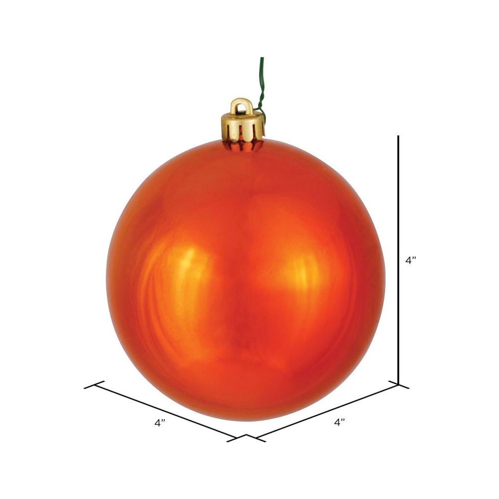 Shop For Burn Orange Shiny Ball Ornaments (6 pack) at Michelle's aDOORable Creations