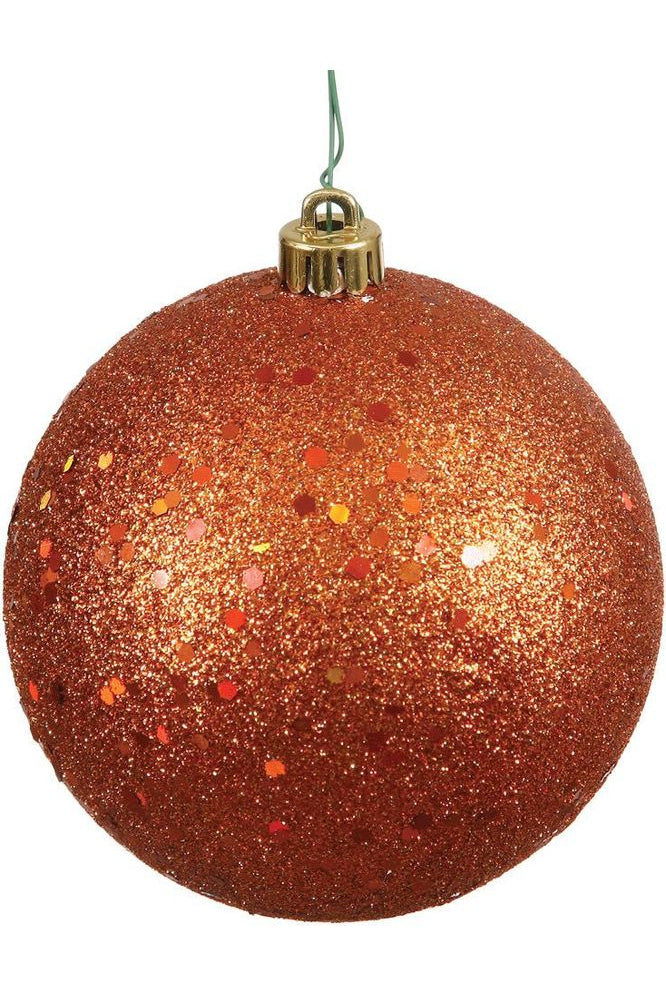Shop For Vickerman 4" Burnish Orange Sequin Ball Ornament (6 pack) N591018DQ