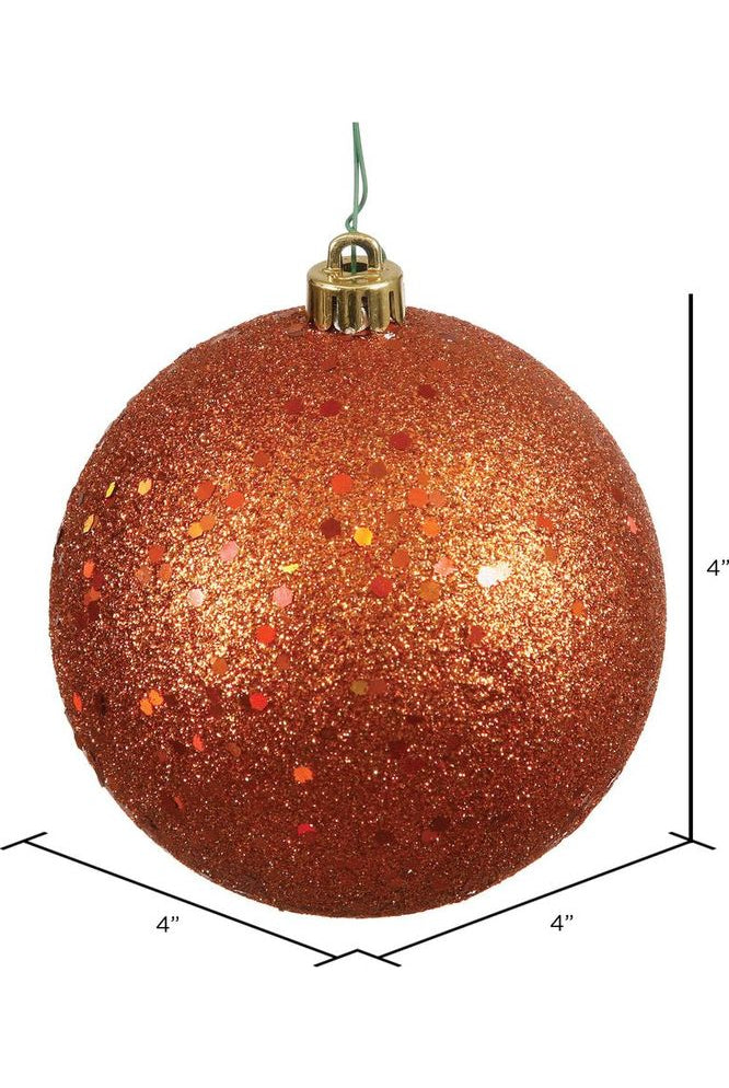 Shop For Vickerman 4" Burnish Orange Sequin Ball Ornament (6 pack) N591018DQ