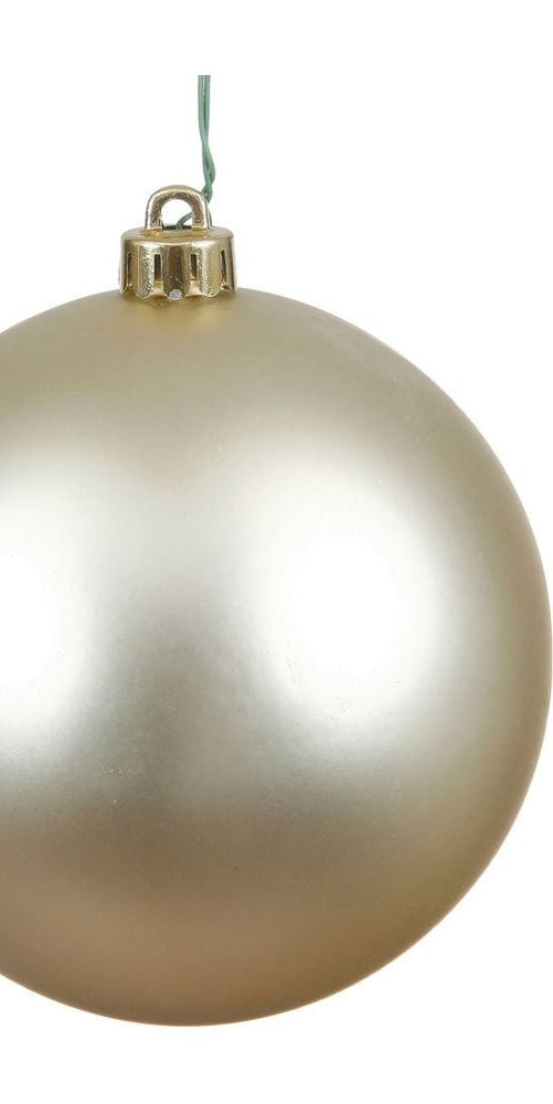 Vickerman 4" Champagne Matte Ball Christmas Tree Ornament (6 pack) - Michelle's aDOORable Creations - Holiday Ornaments